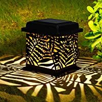 Los mejores  - Linterna Solar Exterior GolWof LED Metal Linterna Solar Exterior IP44 Impermeable Luz Solar Linterna Jardín Farol Solar…